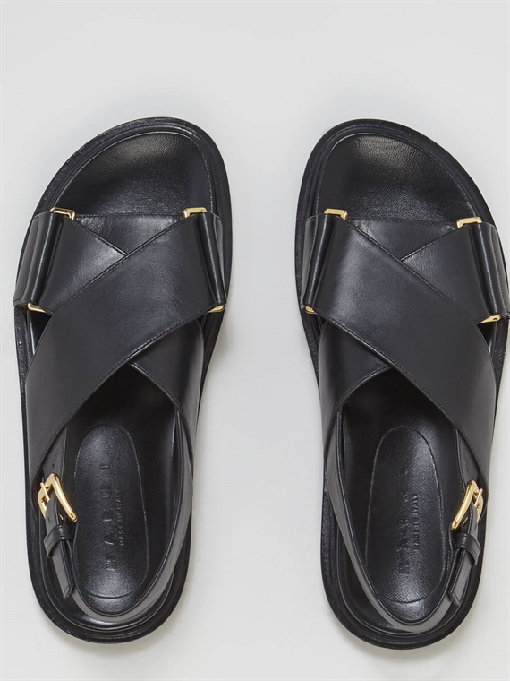 Marni Fussbett Sandaler, Black